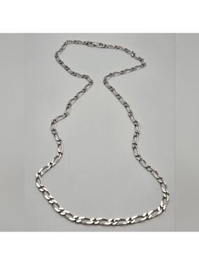 Monet Figaro Chain Necklace Silver Plated 30''